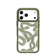 Clear Serpent Sketch iPhone 17 Pro Max Case With Forest Floor Ridge (MagSafe included)