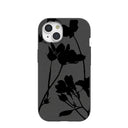 Black Shadow Petals iPhone 15 Case
