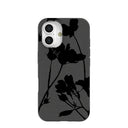 Black Shadow Petals iPhone 16 Case