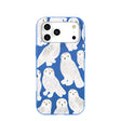 Electric Blue Snowy Owls iPhone 17 Pro Max Case