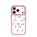Clear Summer Berries iPhone 17 Pro Case With Petal Pink Ridge (MagSafe included)