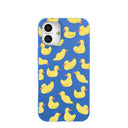 Electric Blue Sunny Ducklings iPhone 16 Plus Case