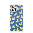 Electric Blue Sunny Ducklings iPhone 16 Pro Max Case