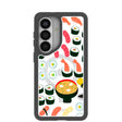 Clear Sushi Night Samsung Galaxy S26 Case With Noir Ridge (Magnetic Charging included)