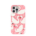 Bubblegum Pink Swan Garden iPhone 15 Pro Max Case