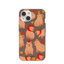 Chocolate Brown Sweet Capybaras iPhone 14 Case