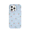 Powder Blue Sweet Cherries iPhone 14 Pro Case