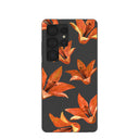 Black Tiger Lily Samsung Galaxy S25 Ultra Case