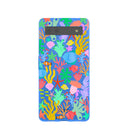 Electric Blue Underwater Blooms Google Pixel 6a Case