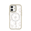 Clear Vanilla Flora iPhone 17 Case With London Fog Ridge (MagSafe included)
