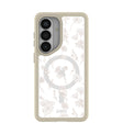 Clear Vanilla Flora Samsung Galaxy S26 Case With London Fog Ridge (Magnetic Charging included)