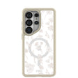 Clear Vanilla Flora Samsung Galaxy S26 Ultra Case With London Fog Ridge (Magnetic Charging included)
