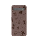 Chocolate Brown Wild Frontier Google Pixel 6a Case