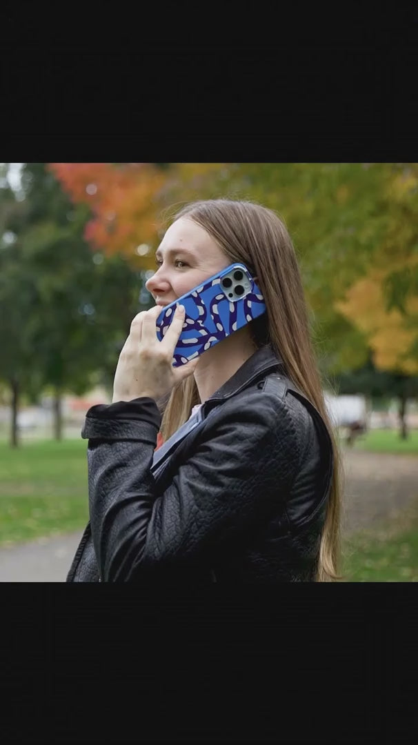 Electric Blue Noodles iPhone 15 Pro Case - Product video demonstration