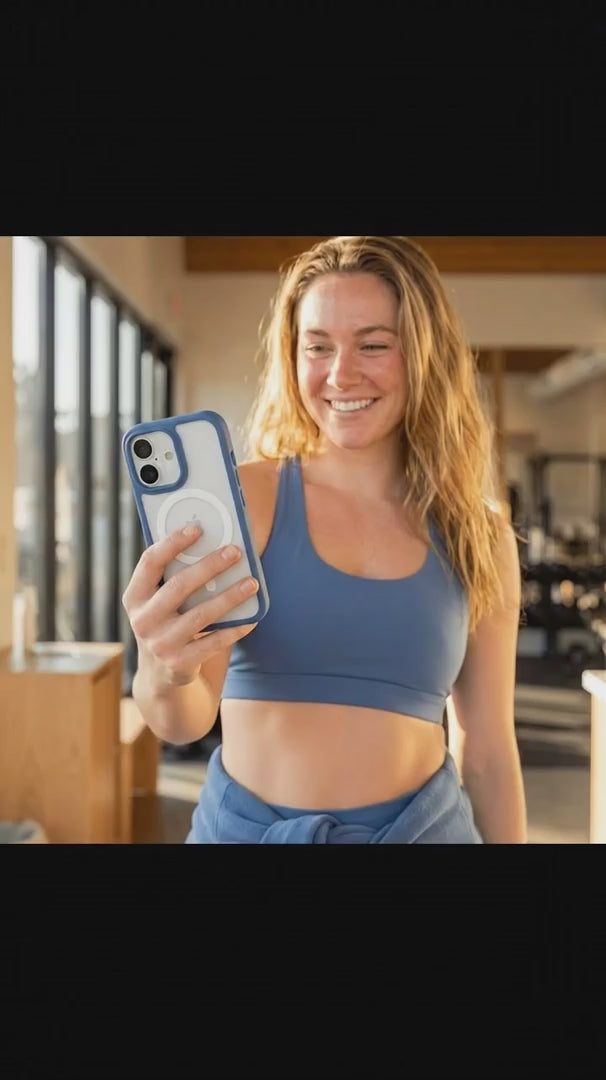 Clear iPhone 16 Pro Max Case with Sage Green Ridge - Product video demonstration