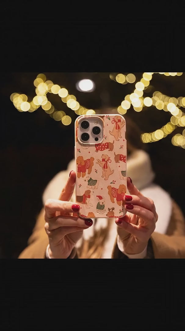 Seashell Jolly Doggos iPhone 16 Case - Product video demonstration