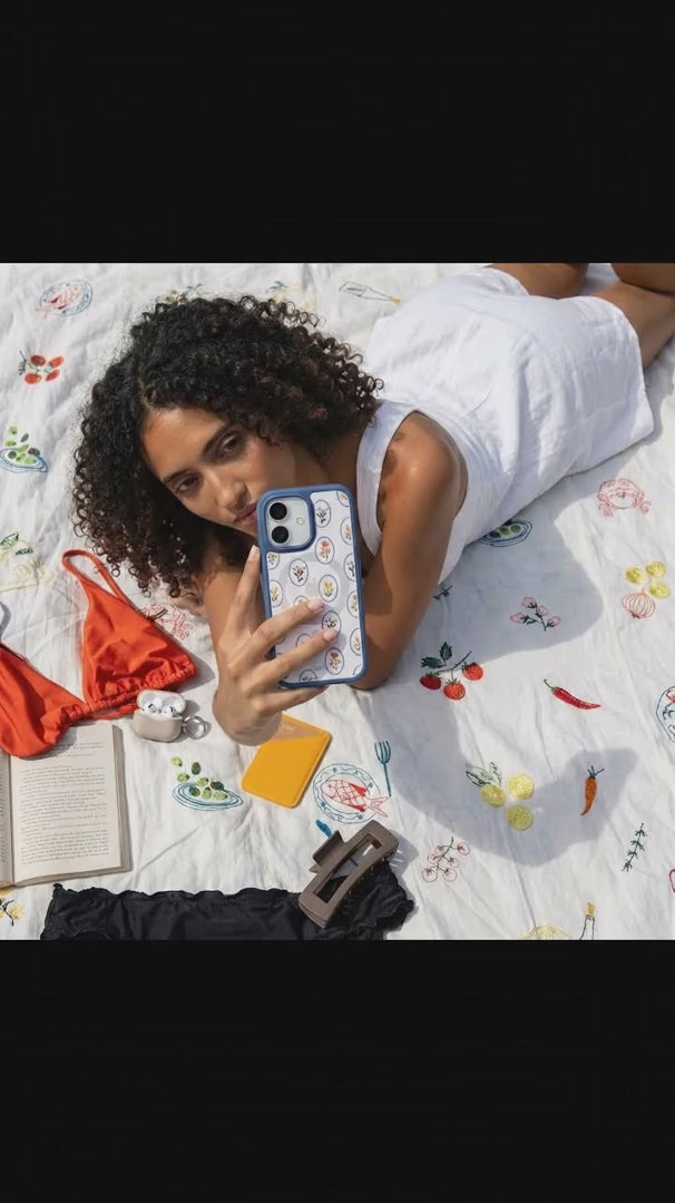 Clear Rosette Frame iPhone 17 Pro Case With True Blue Ridge (MagSafe included) - Product video demonstration