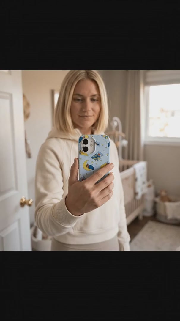 Powder Blue Starlight Sleep iPhone 16 Pro Case - Product video demonstration