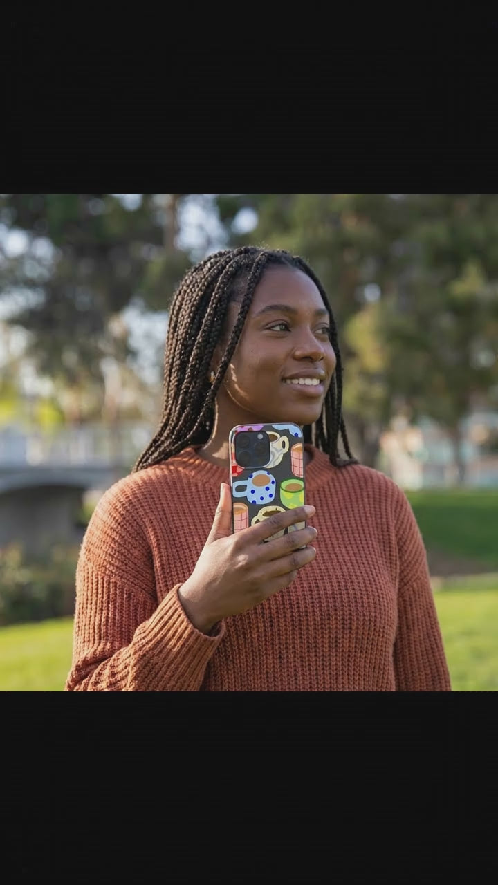 Black Cup of Joy iPhone 17 Case - Product video demonstration