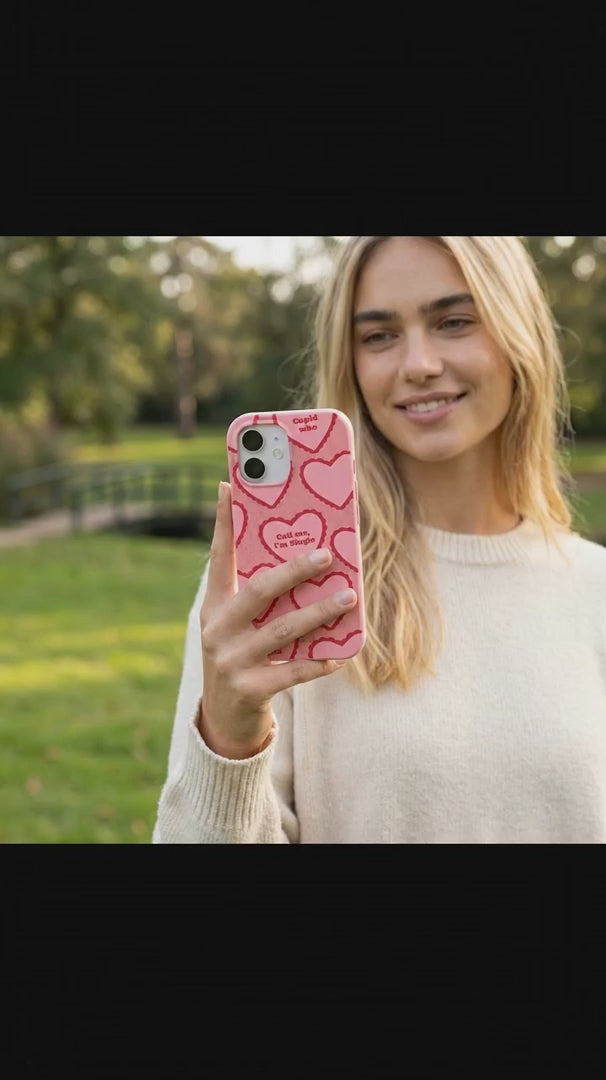 Bubblegum Pink Cupid Who iPhone 15 Case - Product video demonstration