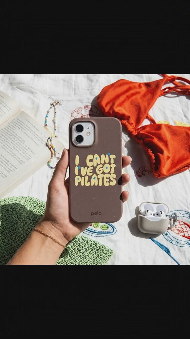 Chocolate Brown Ive got Pilates iPhone 13 Case