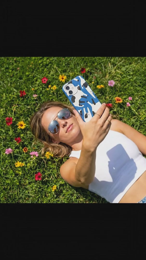 Electric Blue Cat Cow iPhone 17 Pro Case - Product video demonstration