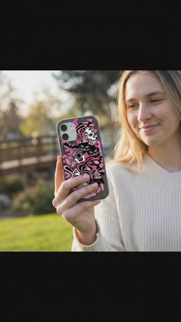 Black Spellbound Ghouls iPhone 15 Pro Case - Product video demonstration
