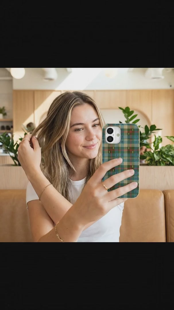 London Fog Plaid Picnic iPhone 15 Case - Product video demonstration