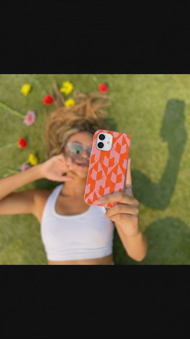 Bubblegum Pink Purr iPhone 15 Case - Product video demonstration