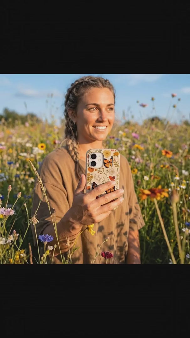 Seashell Monarch Butterfly iPhone 15 Case - Product video demonstration