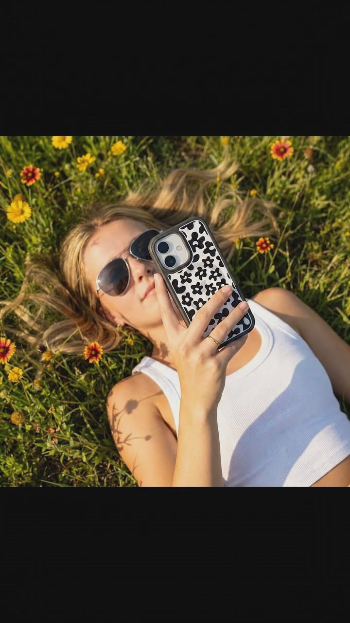 Clear Floral wall iPhone 17 Case With Noir Ridge (MagSafe included) - Product video demonstration