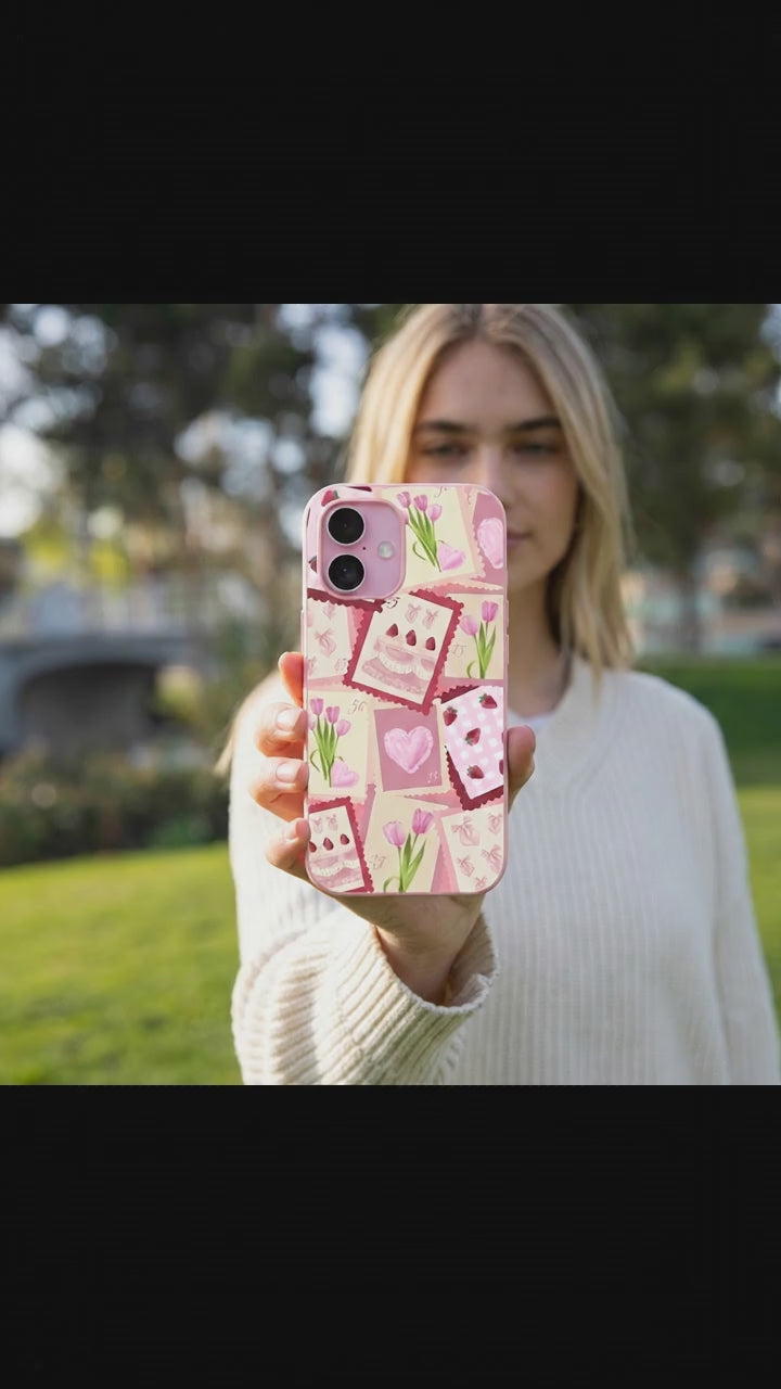 Bubblegum Pink Love Letters iPhone 17 Case - Product video demonstration