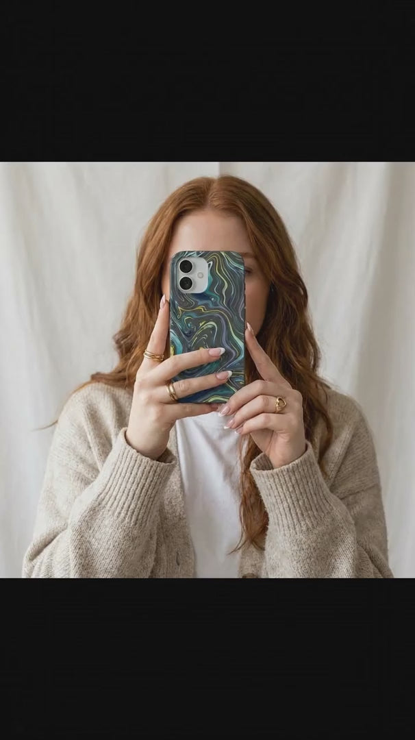 Black Space Waves iPhone 16 Pro Max Case - Product video demonstration