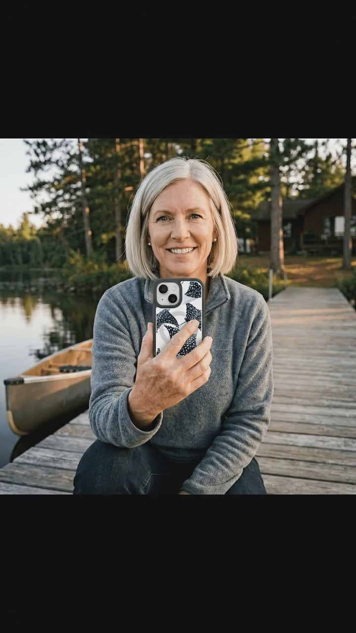 Clear Midnight Rays iPhone 17 Case With Noir Ridge (MagSafe included) - Product video demonstration