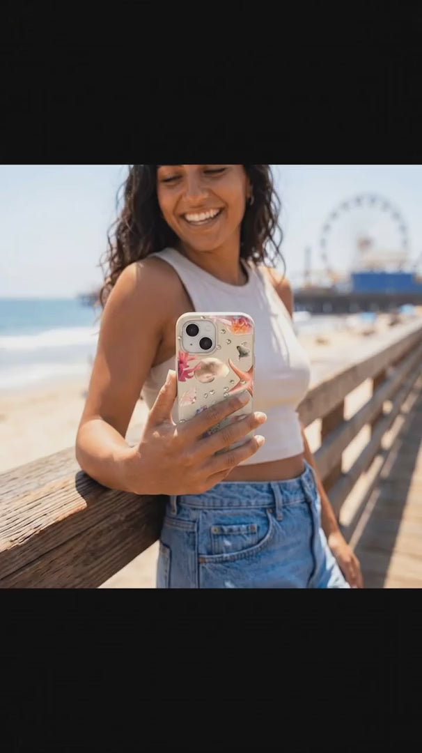 Seashell Aqua Dreams iPhone 16 Case - Product video demonstration