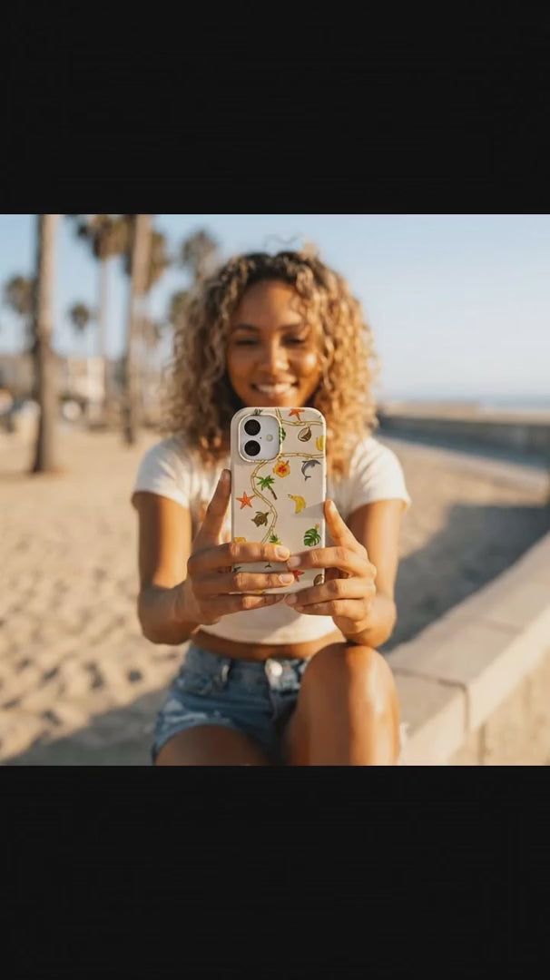 Seashell Island Charms iPhone 17 Pro Case - Product video demonstration