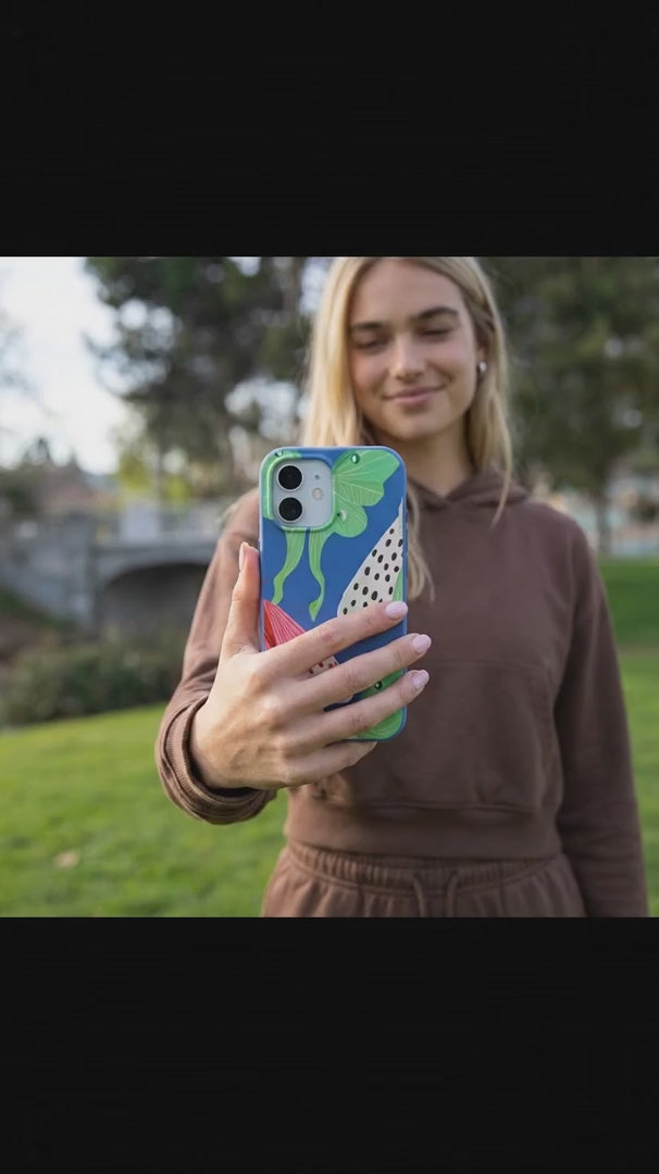 Electric Blue Mothopia iPhone 16 Case - Product video demonstration