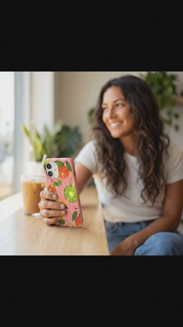 Bubblegum Pink Disco Fruity iPhone 17 Pro Case - Product video demonstration