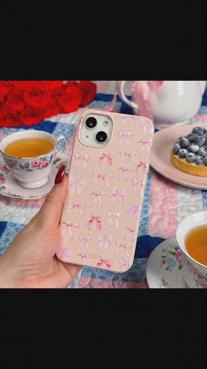 Seashell Rosy Bows iPhone 17 Case - Product video demonstration