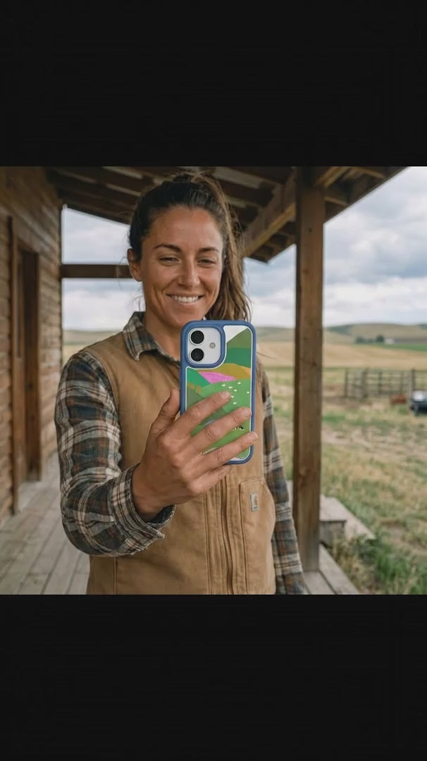 Clear Farm Tales iPhone 17 Pro Case With True Blue Ridge (MagSafe included) - Product video demonstration
