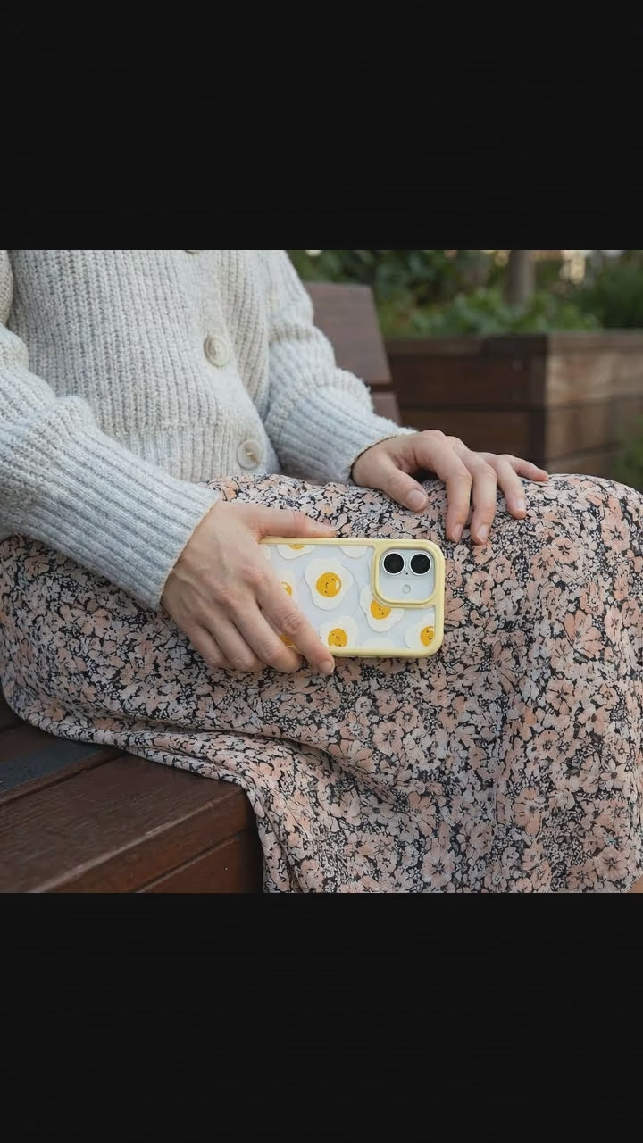 Clear Sunny Side Up iPhone 17 Case With Sunbeam Ridge (MagSafe included) - Product video demonstration