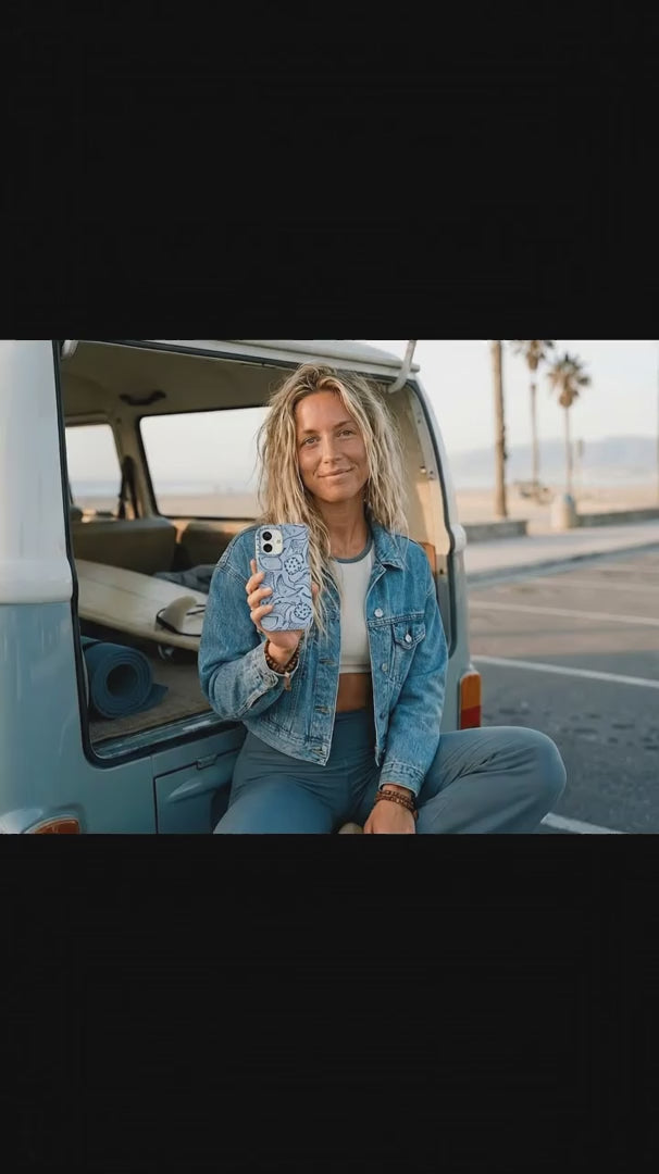 Powder Blue Stingray Fever iPhone 15 Pro Case - Product video demonstration