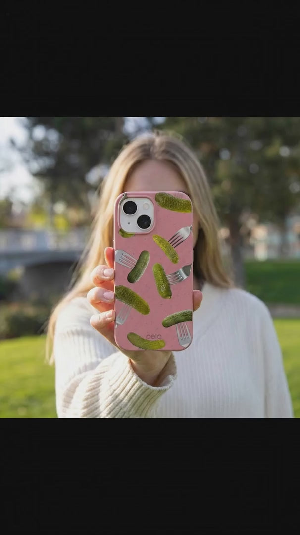 Bubblegum Pink Pickle Party iPhone 15 Case - Product video demonstration