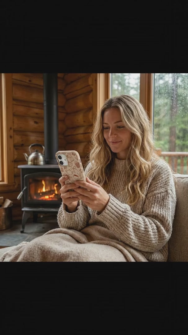 Seashell Pumpkin Spice iPhone 15 Case - Product video demonstration