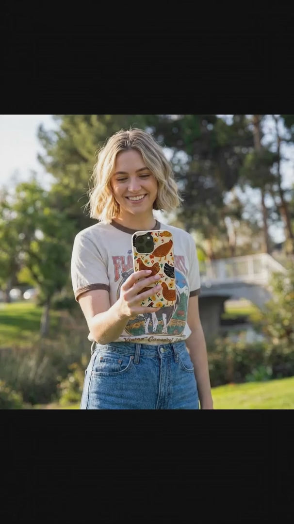 Seashell Chicken Garden iPhone 17 Pro Case - Product video demonstration