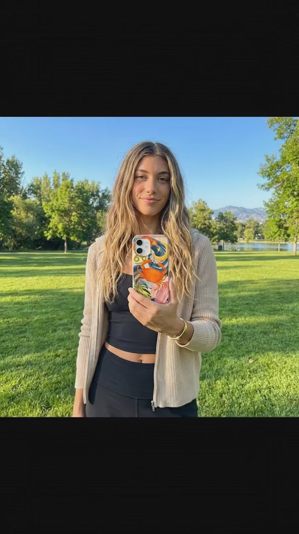 Seashell Cancer Crab iPhone 15 Pro Case - Product video demonstration