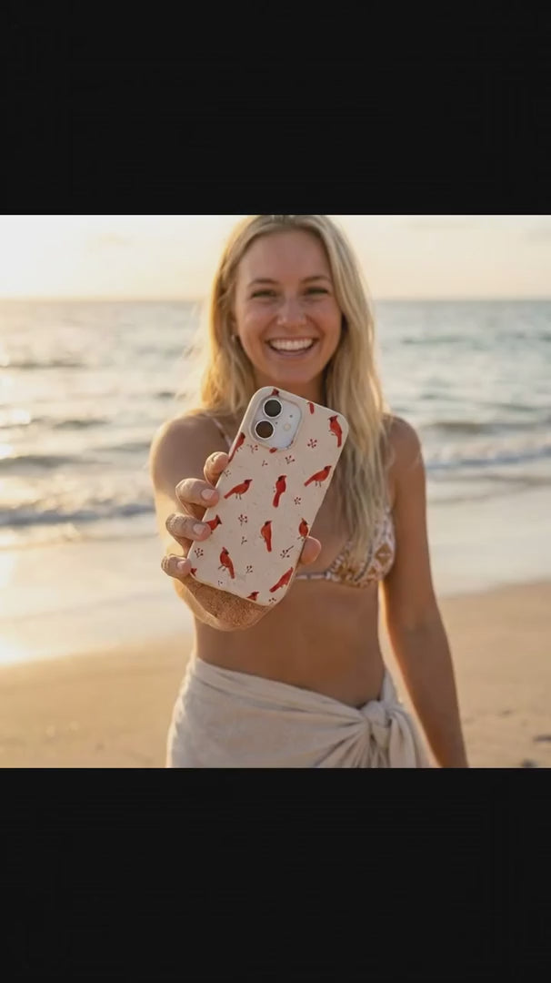 Seashell Cardinals iPhone 15 Case - Product video demonstration