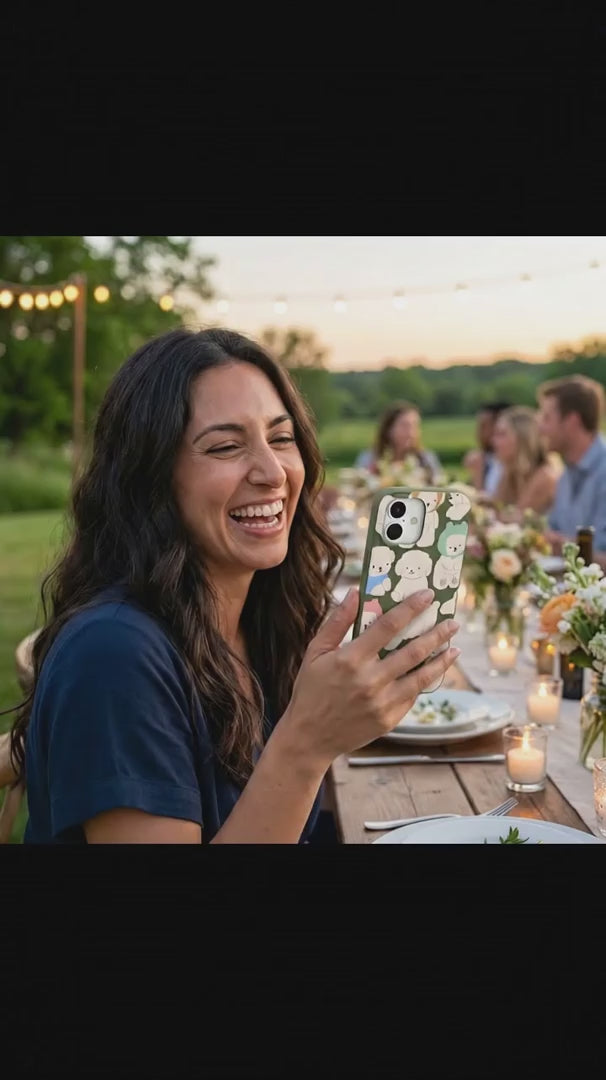 Forest Floor Cloud Poodles iPhone 16 Pro Max Case - Product video demonstration