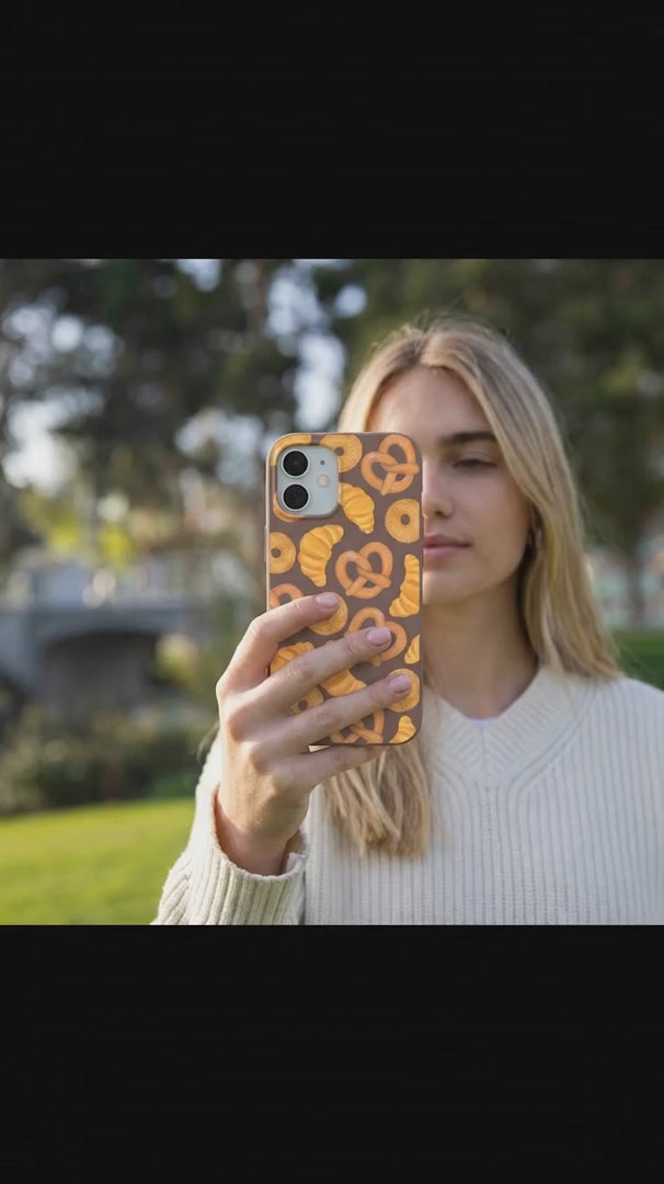 Chocolate Brown Baked Goodies iPhone 16 Pro Max Case - Product video demonstration