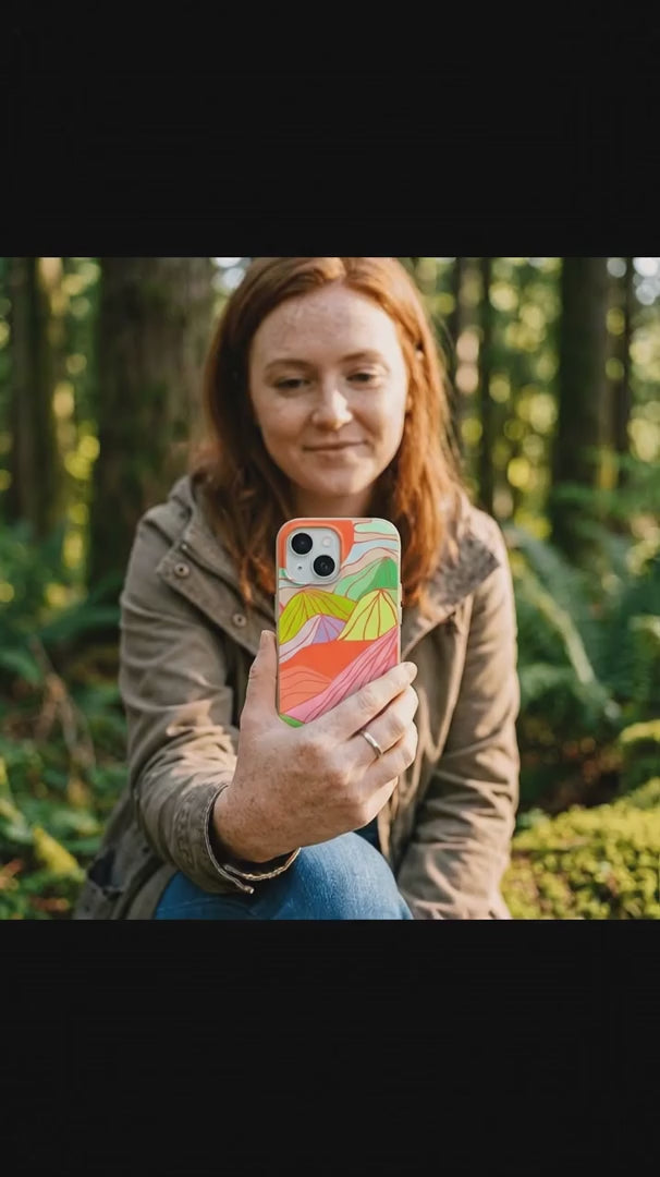 Seashell Chromatic Peaks iPhone 15 Case - Product video demonstration